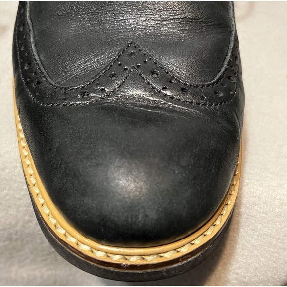 Cole Haan Black Wingtip Oxford Leather Shoes Lace Up Morris Size‎ 8M C11233 - Picture 10 of 12